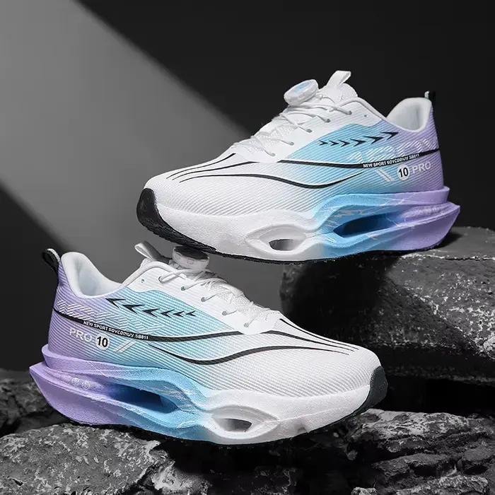 Chaussures de course à pied avec plaque en carbone pour marathon, spécialité sportive, respirantes, légères, confortables, antidérapantes pour hommes et femmes
