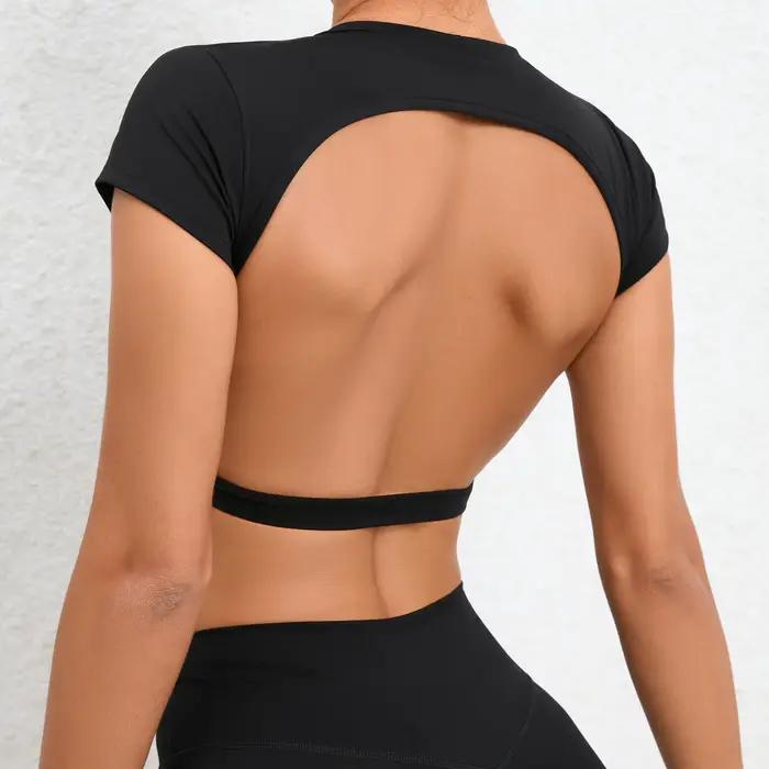 T-Shirt de sport dos musculaire sans rembourré pour femmes