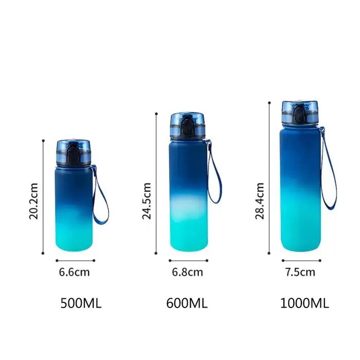 Bouteille d'eau sportive en plastique 1 litre réutilisable pour fitness et randonnées en plein air pour adultes