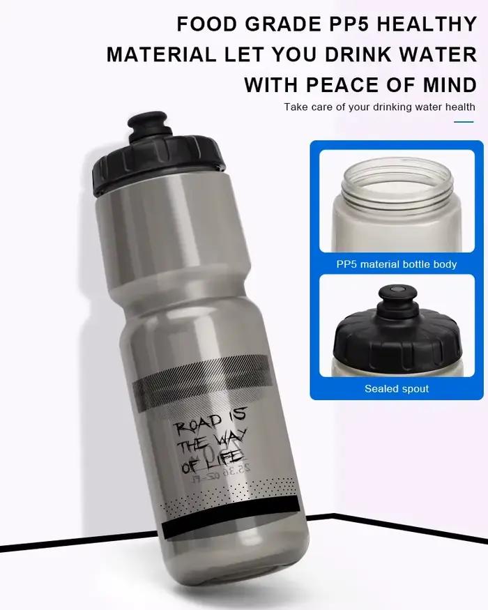 RIDERACE bouteille d'eau de vélo 750ML PP5 en plastique pour la course en plein air escalade sport tasse à presser