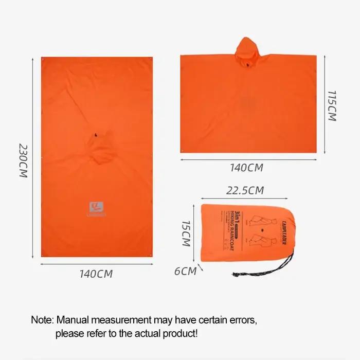 Veste de pluie imperméable 3 en 1 pour l'extérieur