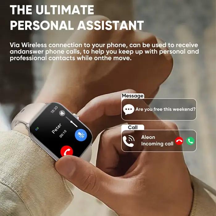 Montre Connectée Boxuxing Watch 5 Pour Hommes et Femmes, Écran AMOLED HD, Suivi GPS, Étanche, Moniteur de Fréquence Cardiaque, Fonction Voix Assistante, Plus de 100 Modes Sportifs