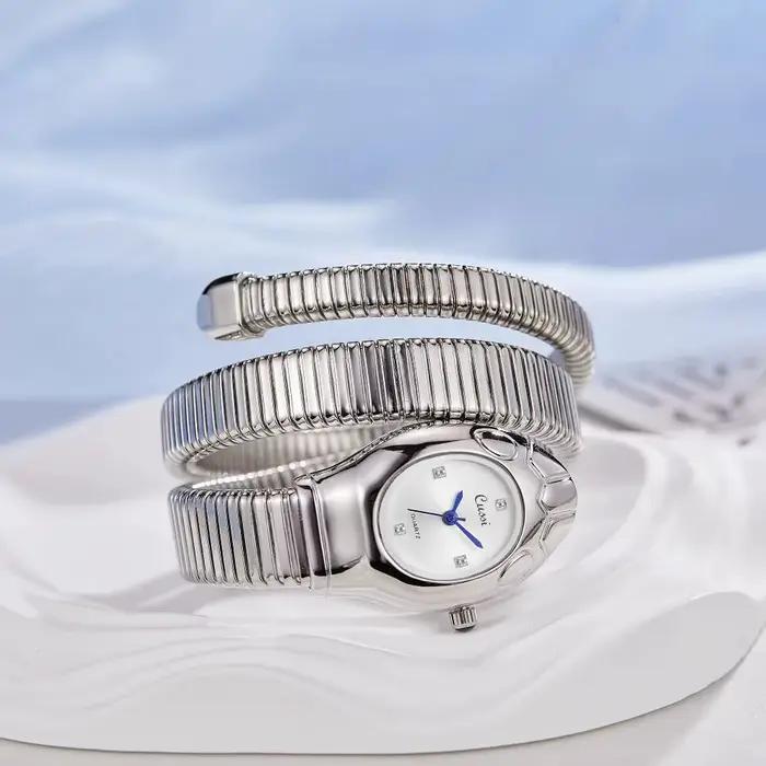 Montre de luxe en acier inoxydable pour femme