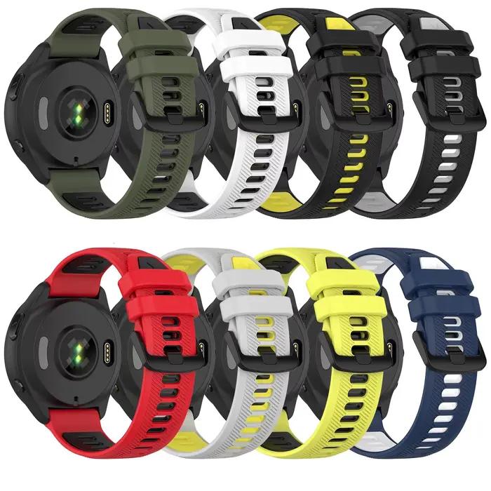Bracelet en Silicone souple pour Garmin Forerunner 965 256 955 945 935 745 Fenix 5 6 7 pro saphir solaire EPIX instinct