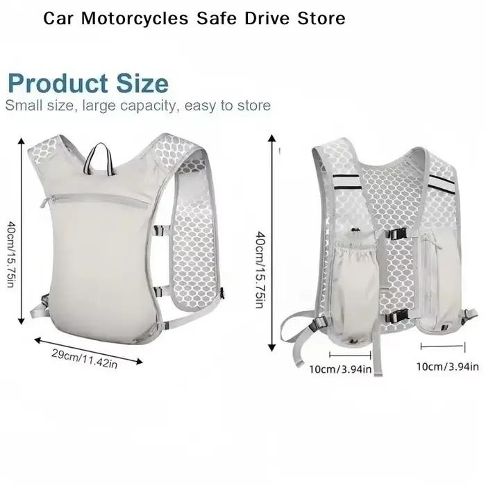 Nouveau Gilet de Course Léger Réfléchissant pour Hommes et Femmes avec Rangement pour Bouteille d'Eau et Support Téléphone