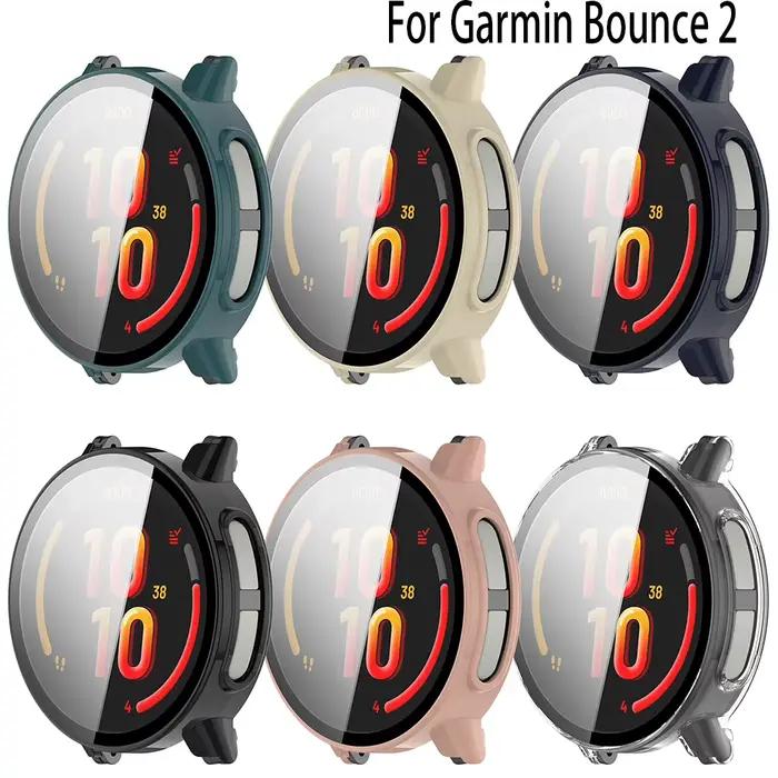 Étui de protection complet en verre pour montre connectée Garmin Bounce 2