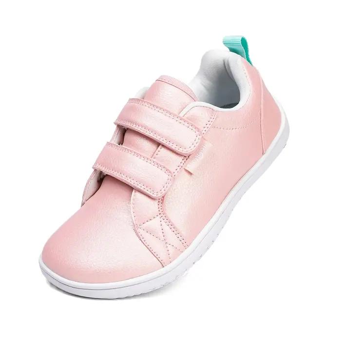 Chaussures de marche pieds nus pour garçons et filles, baskets larges minimalistes, légères, boucle à crochet, cuir Él, chaussures plates pour enfants