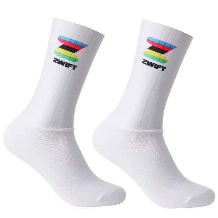 Chaussettes de cyclisme sans couture 2026 polyester nylon élasthanne compression genou pour cyclisme course à pied sports plein air hommes