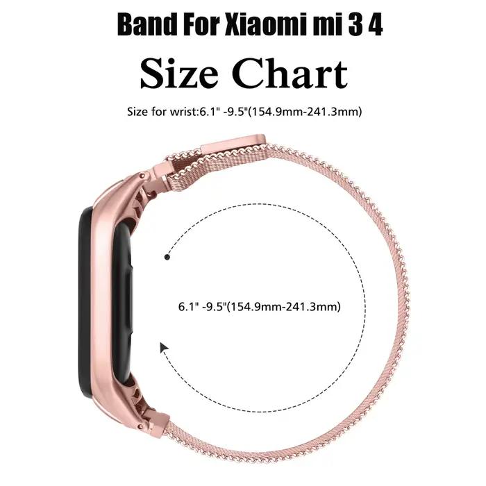 Bracelet de montre en métal pour Xiaomi Band 6 5 3 4