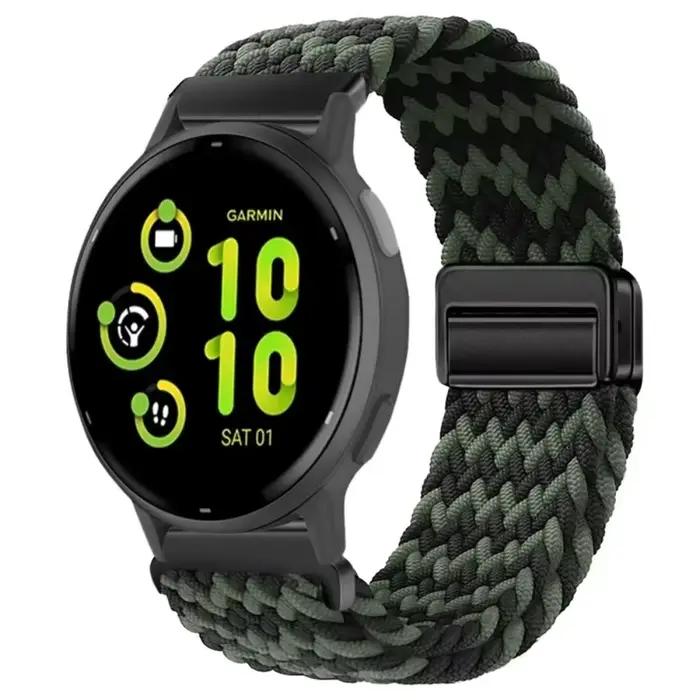 Bracelet en nylon tressé respirant de 22 mm et 20 mm pour Garmin Forerunner 970 965 265 255 955 55 165 170 70