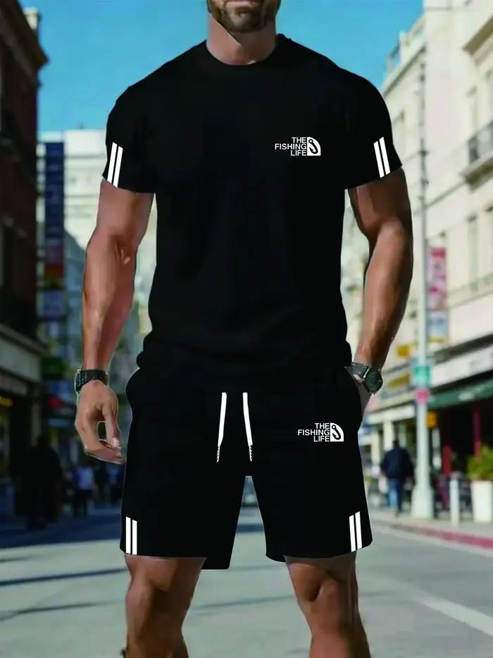 Ensemble T-shirt et short de course pour homme 2026