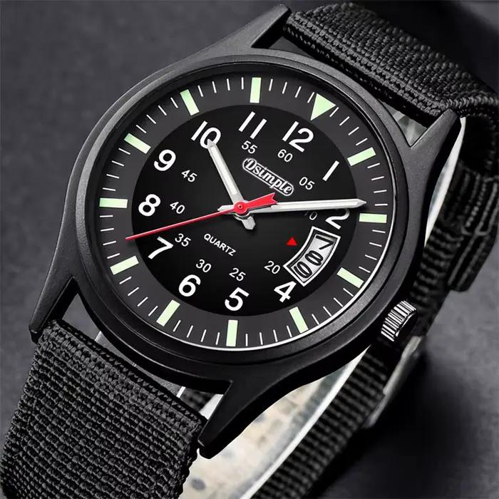Reloj zones bre-Montre-bracelet militaire en nylon pour homme
