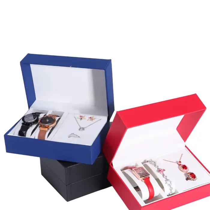 Boîte à montres en cuir PU pour femme et homme
