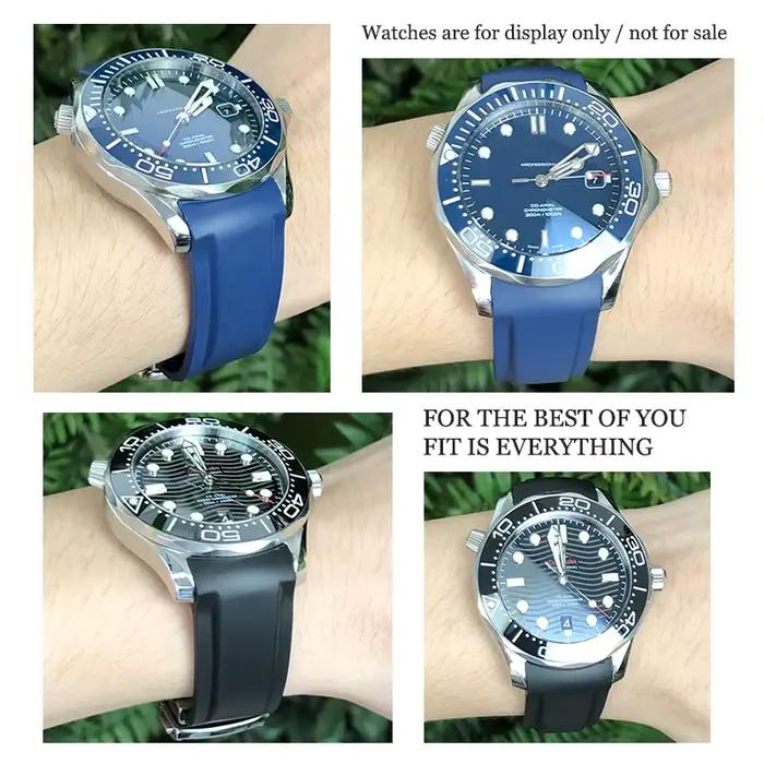 Bracelet de montre en caoutchouc et silicone souple