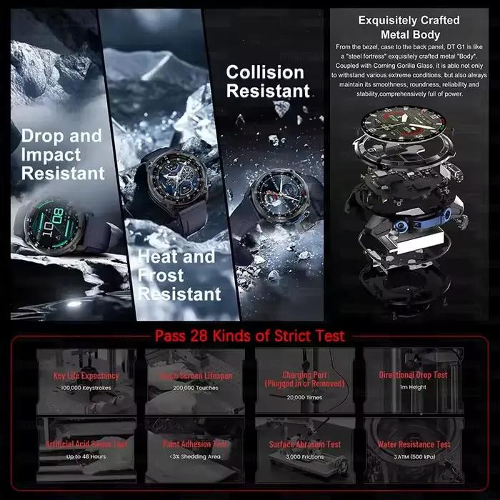 Nouvelle montre intelligente GPS de précision pour extérieur avec 170+ modes sportifs, suivi de la santé et résistance professionnelle à l'eau pour hommes et femmes occasions spéciales