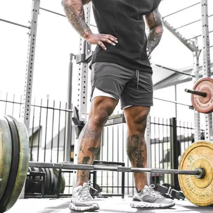Nouveaux shorts de course pour hommes 2026, shorts de sport 2-en-1 à séchage rapide pour l'entraînement, la gym, le fitness et le jogging, pantalon court d'été pour hommes