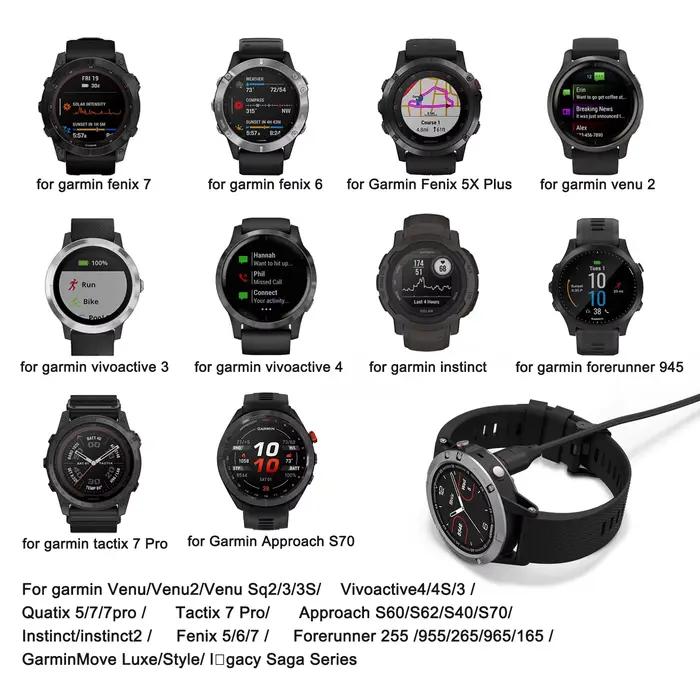Câble de chargeur de montre de Type C pour Garmin Venu2/VenuSq2/3/3S Fenix 5/6/7 Vivoactive4/4S/3