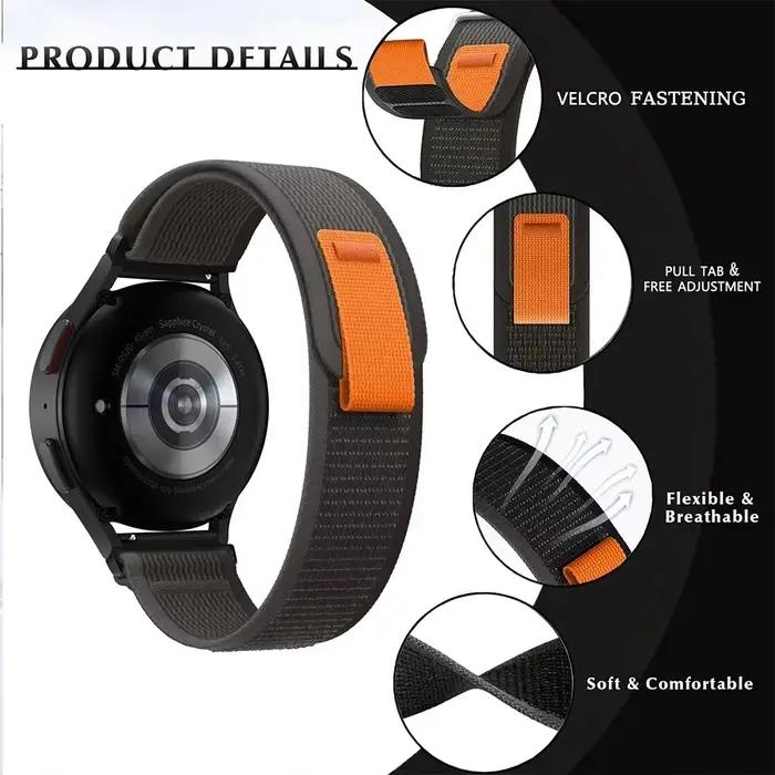 Sangle à boucle en Nylon pour Garmin Forerunner 965 955 570 970 165 55