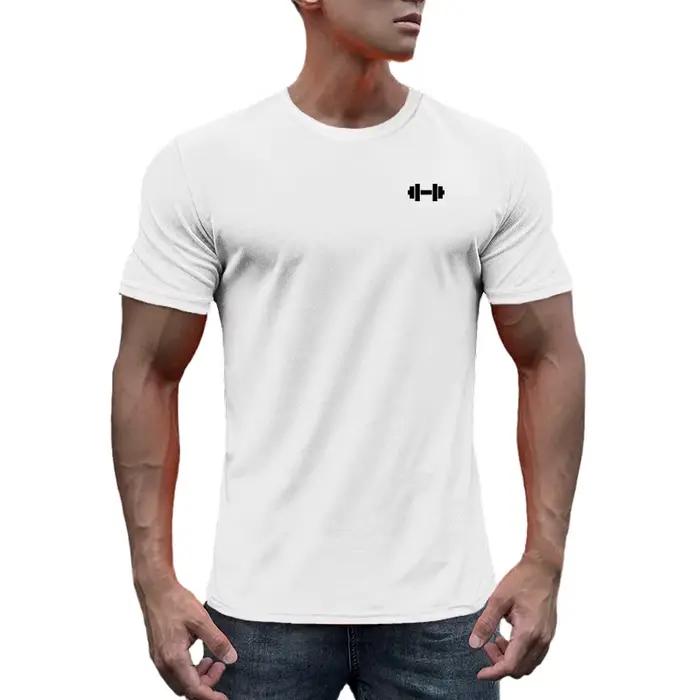 T-Shirts de Course Décontractés pour Hommes Respirants Polyester Manches Courtes Musculation Gym Occasions Spéciales
