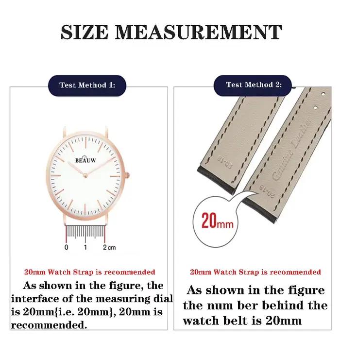 Bracelet de montre en cuir véritable
