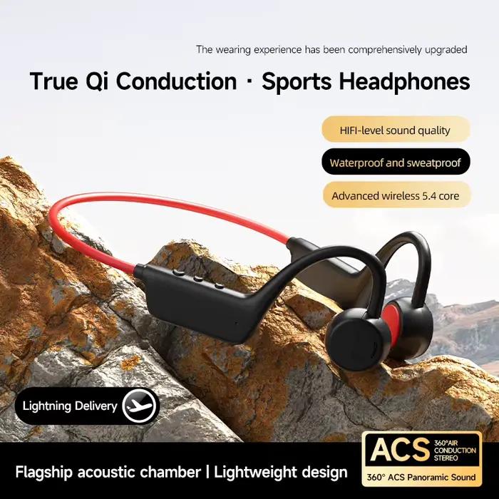 Écouteurs à Conduction Osseuse IPX8 Bluetooth 5.4 Étanche Casque Sportif Sans Fil avec Micro pour Natation Course Fitness Gym 2026