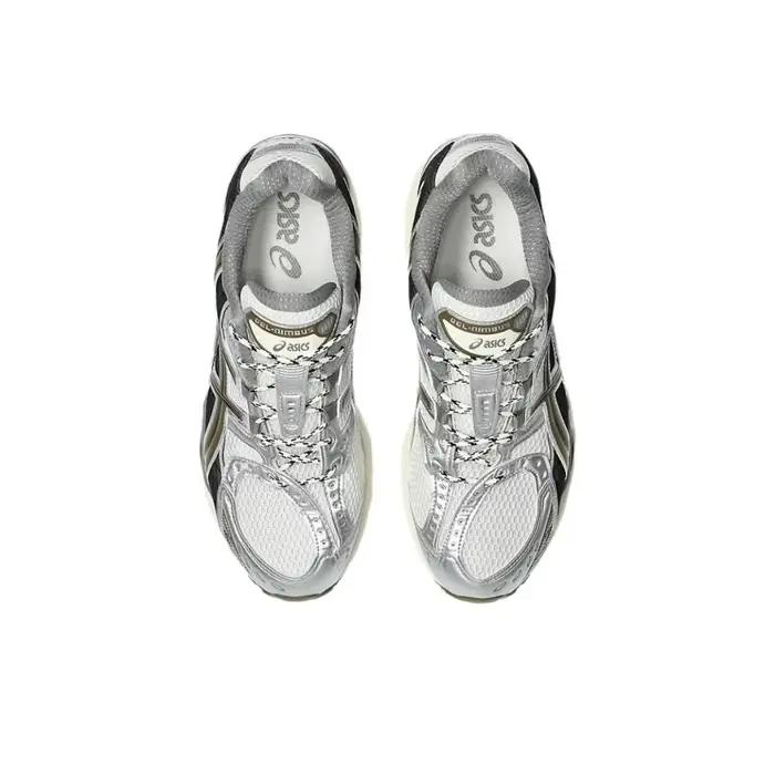 Chaussures de course ASICS GEL-Nimbus 10.1 en polyester argent pour homme et femme, confort, stabilité et style pour vos sorties sportives