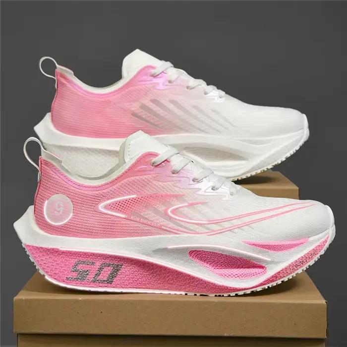 Chaussures de sport pour hommes amorti antidérapant plat résistant à l'usure baskets maille respirant plate-forme