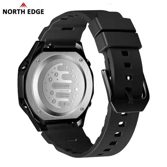 NORTH EDGE MERCURY montre numérique militaire pour hommes chronomètre étanche 50M montres de sport heure mondiale