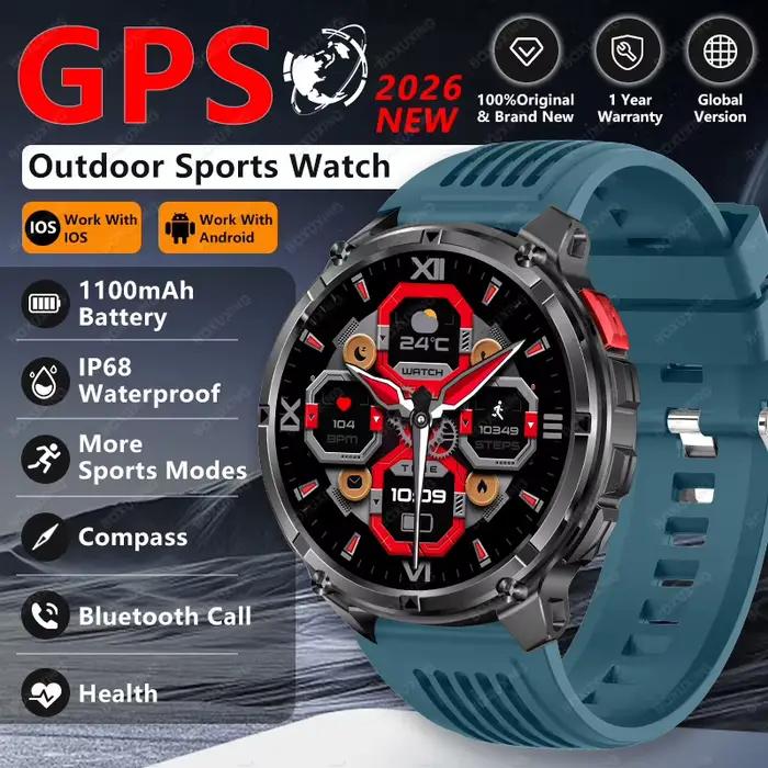 Montre connectée sport GPS 2026 avec écran AMOLED 1