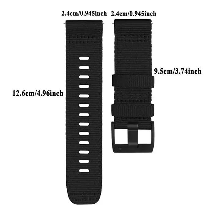 Bracelet de montre tactique en nylon de 24 mm pour Garmin Venu X1