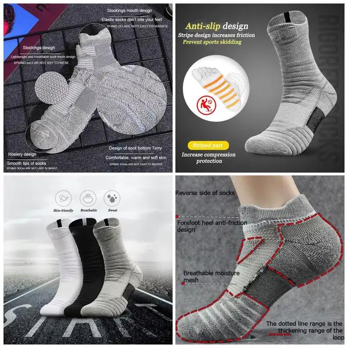 3 paires 100% coton hommes chaussettes de Sport épais en plein air