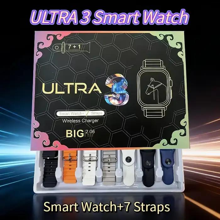 Montre connectée 7 en 1 pour hommes et femmes