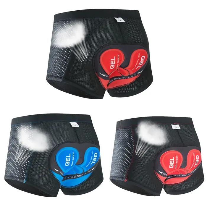 Shorts de cyclisme respirants en maille avec coussinet en gel 5D antichoc pour VTT
