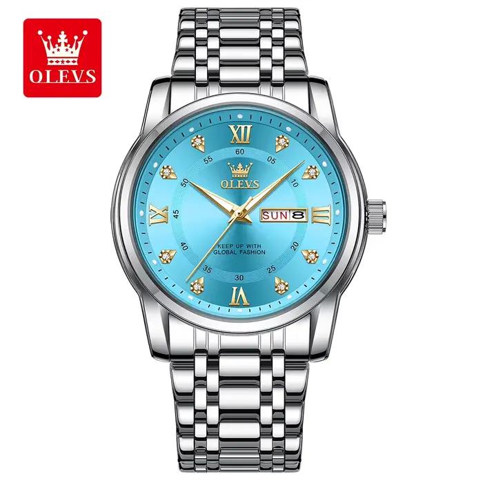 OELVS montres pour hommes Top marque décontracté Original montre-bracelet étanche en acier inoxydable résistant aux rayures montre miroir pour homme