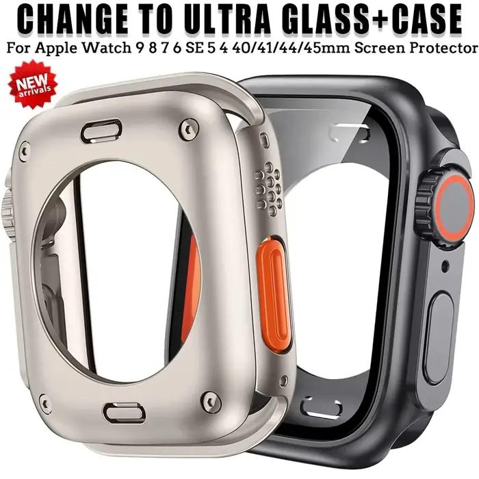Coque de protection d'écran pour Apple Watch 45mm 44mm 40 41 42 46mm