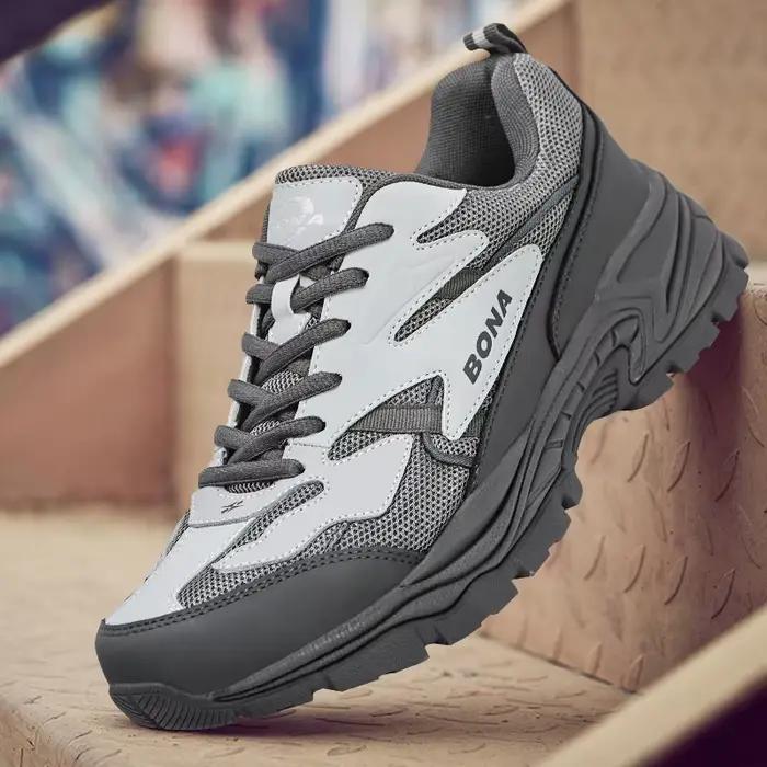 BONA nouveau concepteur Top qualité Original Trial chaussures de course pour hommes sport