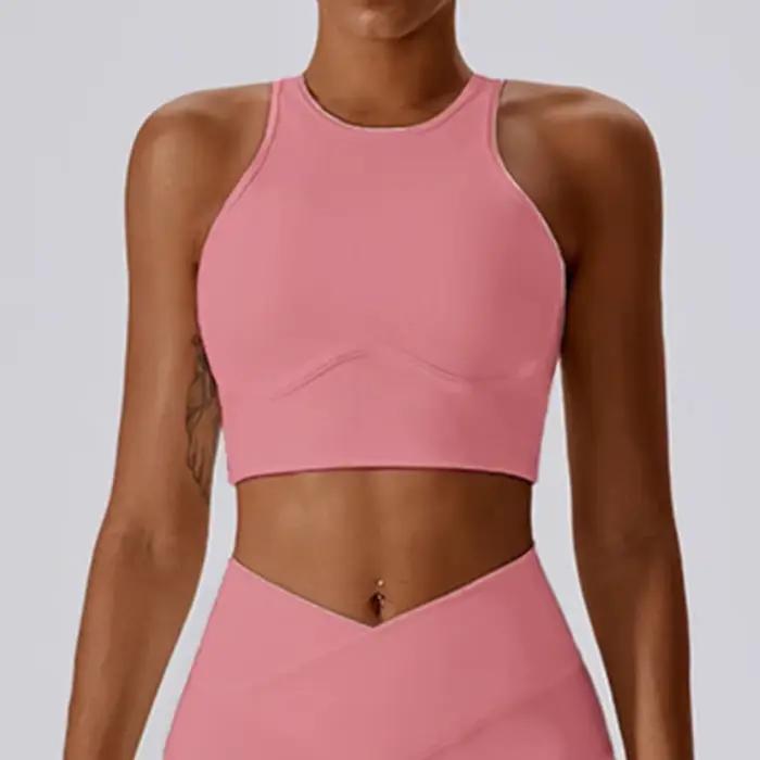 Soutien-gorge de sport côtelé pour femme