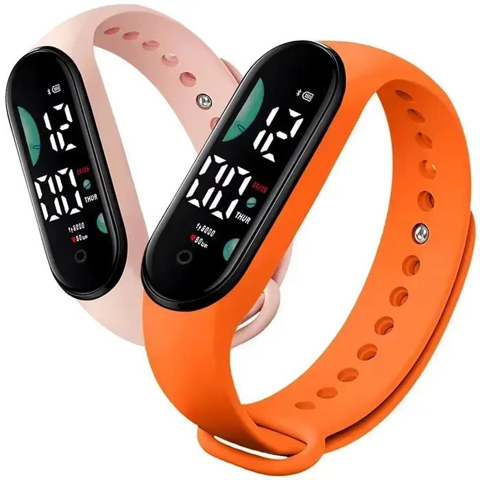 Nouveau mouvement montre de sport pour femmes électronique LED montre-bracelet numérique mode décontracté Simple Silicone tactile étanche horloge