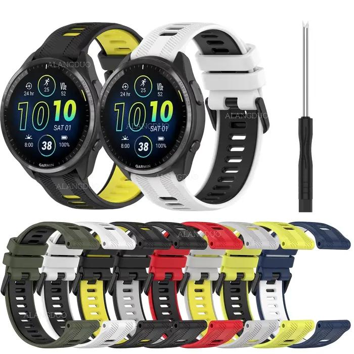 Bracelet en Silicone souple pour Garmin Forerunner 965 256 955 945 935 745 Fenix 5 6 7 pro saphir solaire EPIX instinct