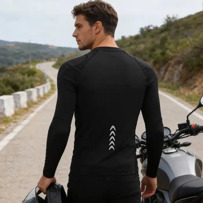 WOSAWE Veste de moto d'été respirante en maille, coupe ajustée et élastique, séchage rapide, confort optimal