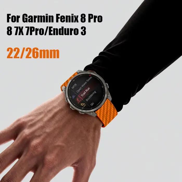 Bracelet de montre de remplacement pour montre intelligente Garmin Fenix 8 Pro 8 E 7X 7Pro/Enduro 3 2/Tactix 8 7/Instinct 2X, 26mm 22mm