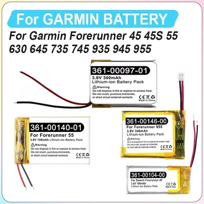 Batterie de remplacement flambant neuve pour Garmin Forerunner 45 45S 645 735 745 945 955 55 935 45S