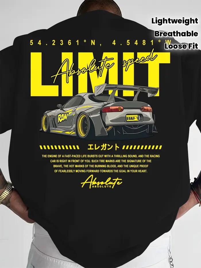 T-shirt respirant à col rond et manches amples pour homme