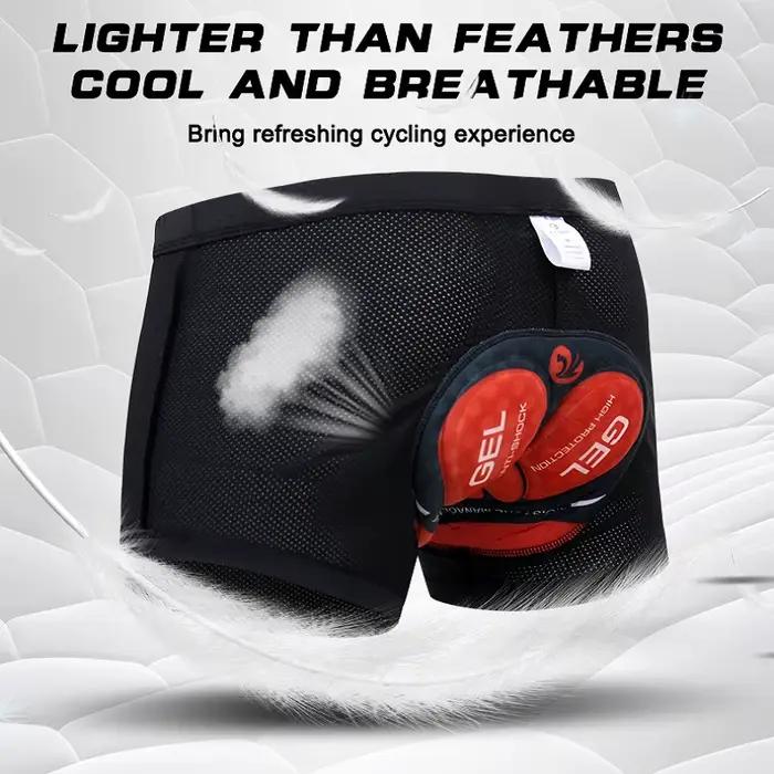 Shorts de cyclisme respirants en maille avec coussinet en gel 5D antichoc pour VTT