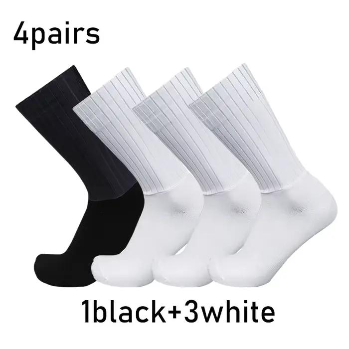 Chaussettes de sport en silicone, 4 paires/ensemble