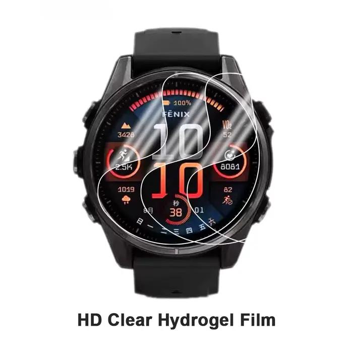 Film Hydrogel HD Transparent pour Montre Connectée Garmin Fenix 8 47mm 7X 6X 5X 7 6 5 7S 6S 5S 265 265S 255 255S 965