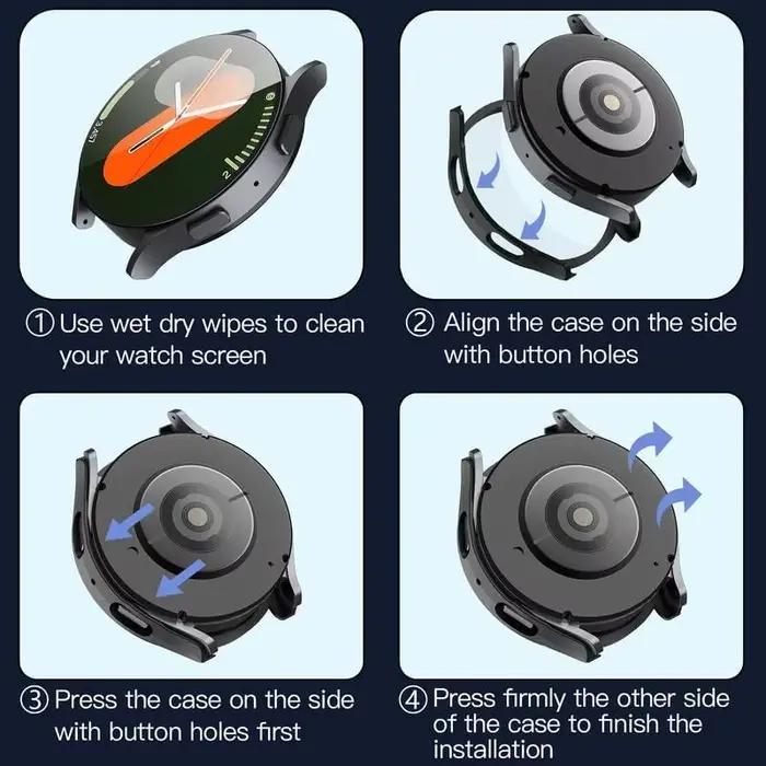 Étui de protection d'écran pour Samsung Galaxy Watch 7 6 5 4 40mm 44mm