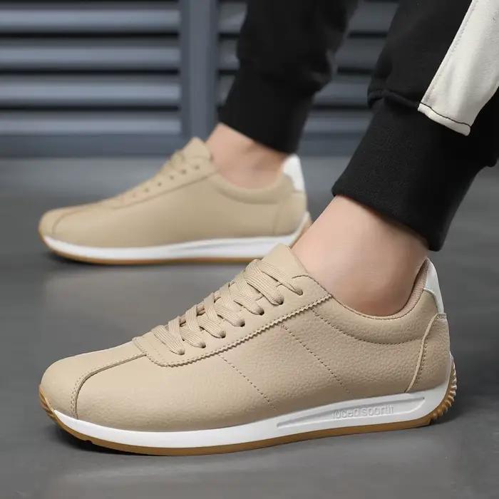 Loisirs course été mode anti-dérapant alpinisme en cuir PU chaussures de sport Tennis tendance vente chaude hommes blanc