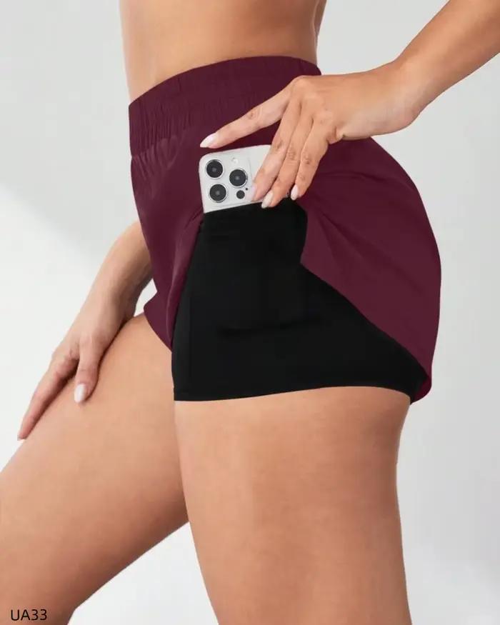 Nouveaux shorts de course 2 en 1 pour femmes