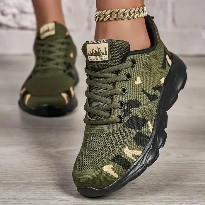 Baskets légères camouflage pour femmes